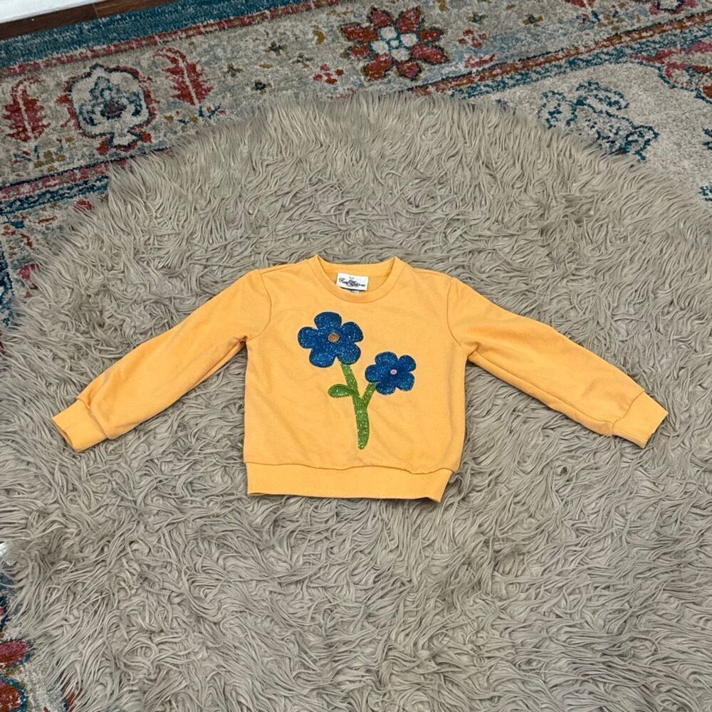 Rare editions sparkle flower sweatshirt size 6